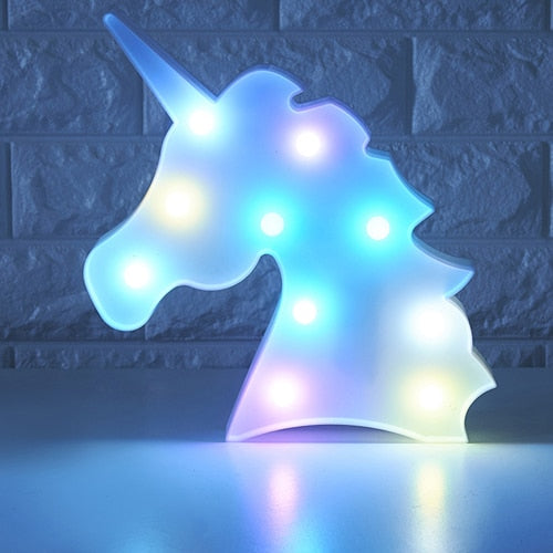 Unicornio Led Night Lights Unicorn Party 3D LED Table Lamp Novelty Animal Marquee Sign Letter Lamp Luminaria Baby Kids Toys Gift